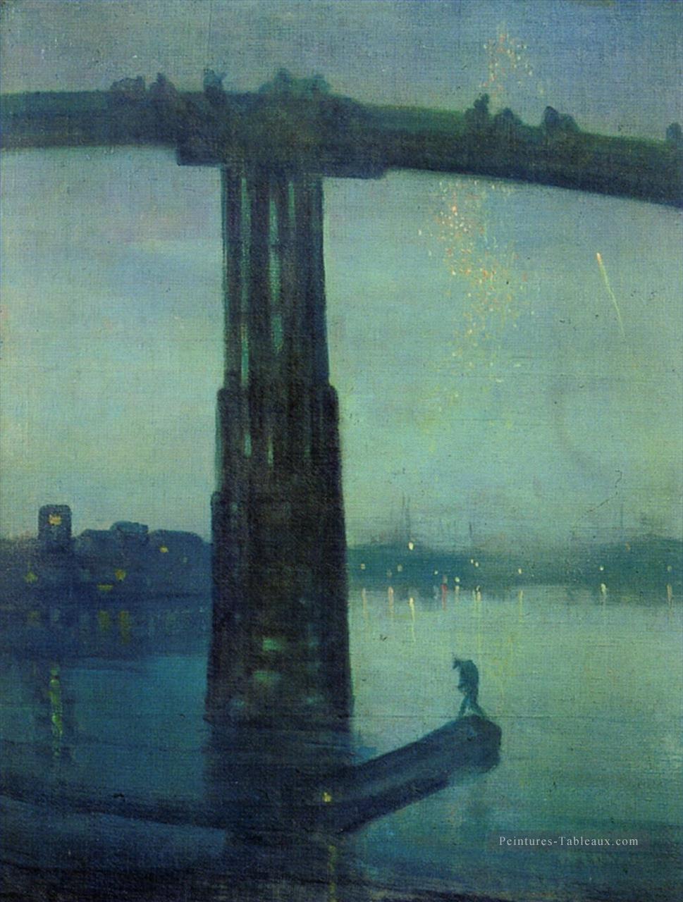 James McNeill Nocturne en bleu et vert James Abbott McNeill Whistler Peintures à l'huile
